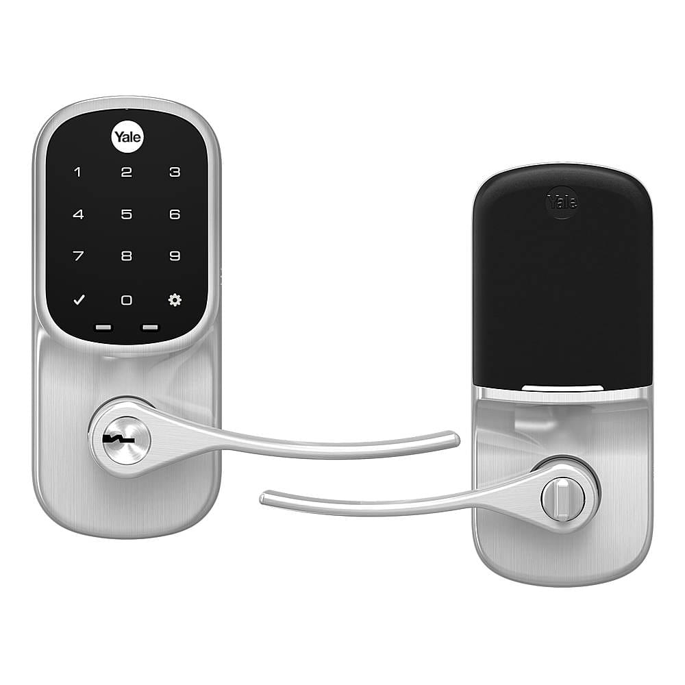 Yale - Assure Lock - Electronic Lever Lock with Touchscreen Keypad | Key Access - Satin Nickel product image