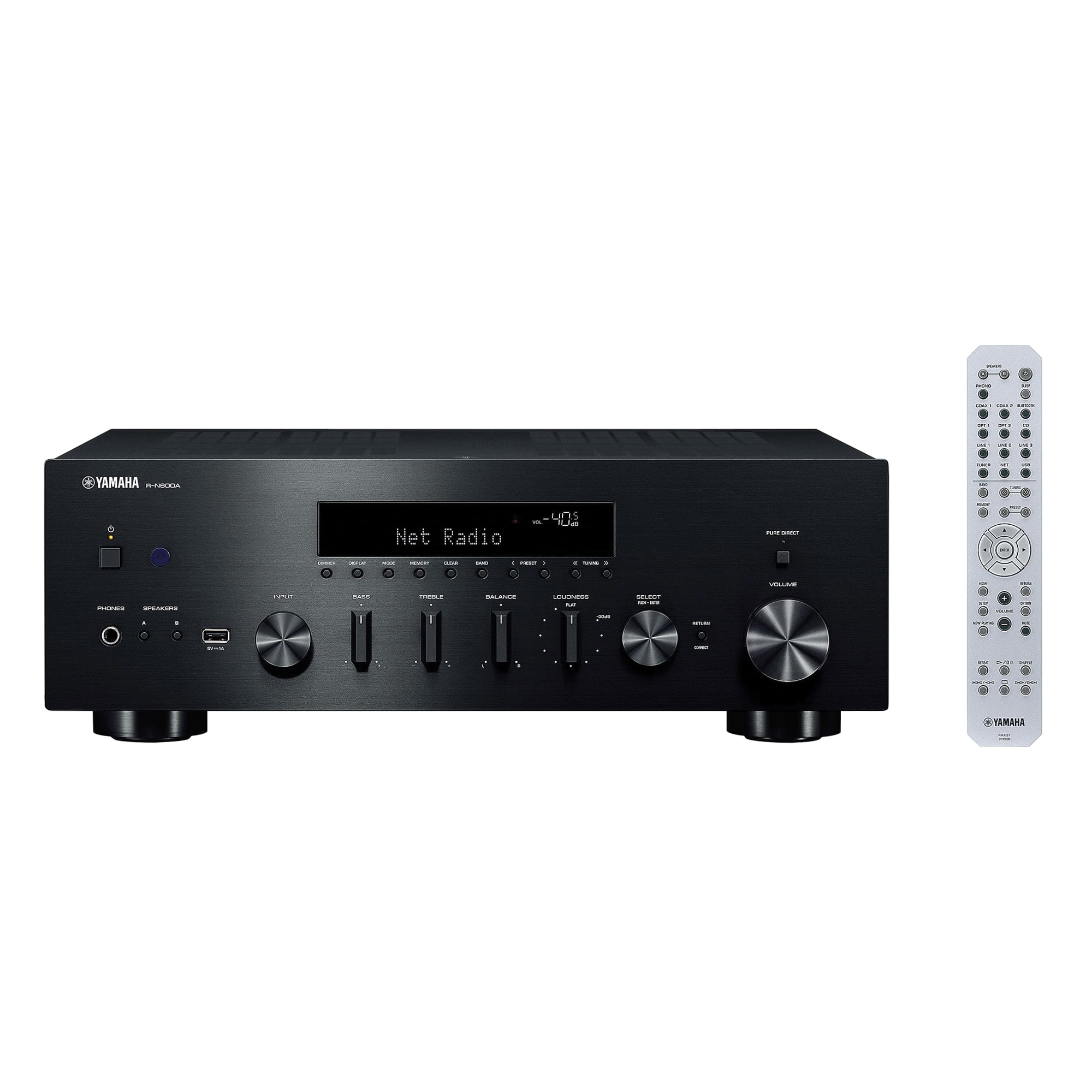 Yamaha - Bluetooth 120-Watt 2.0-Channel Network Stereo Receiver with Remote - Black product image