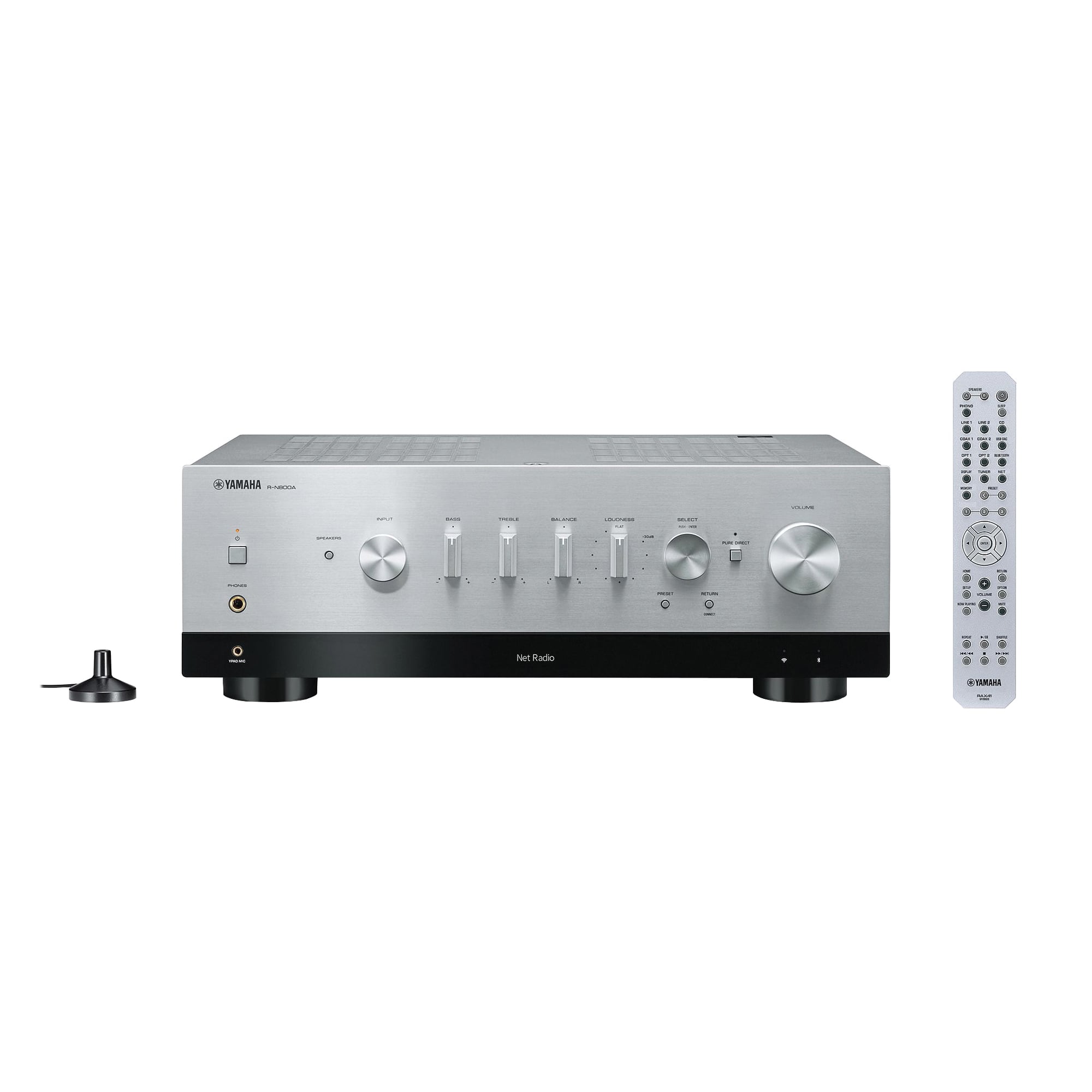 Yamaha - R-N800ASL Bluetooth 240-Watt 2.0-Channel Network Stereo Receiver with Remote - Silver product image