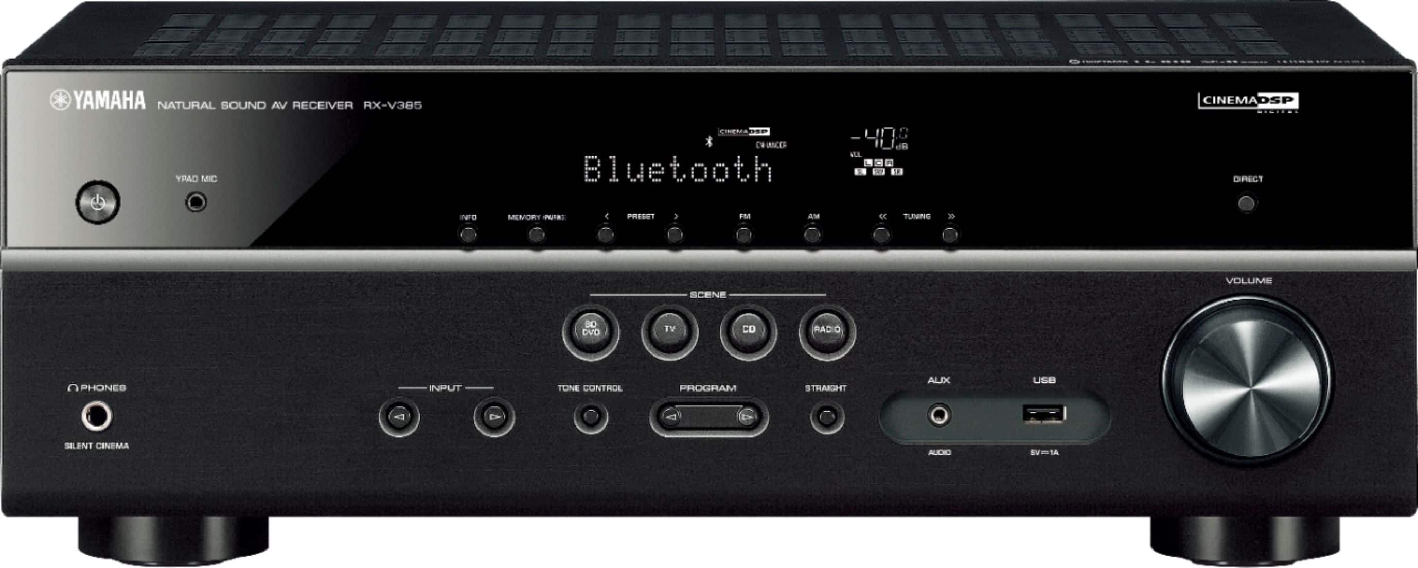 Yamaha - RX-V385BL 5.1-Ch. 4K Ultra HD A/V Home Theater Receiver - Black product image