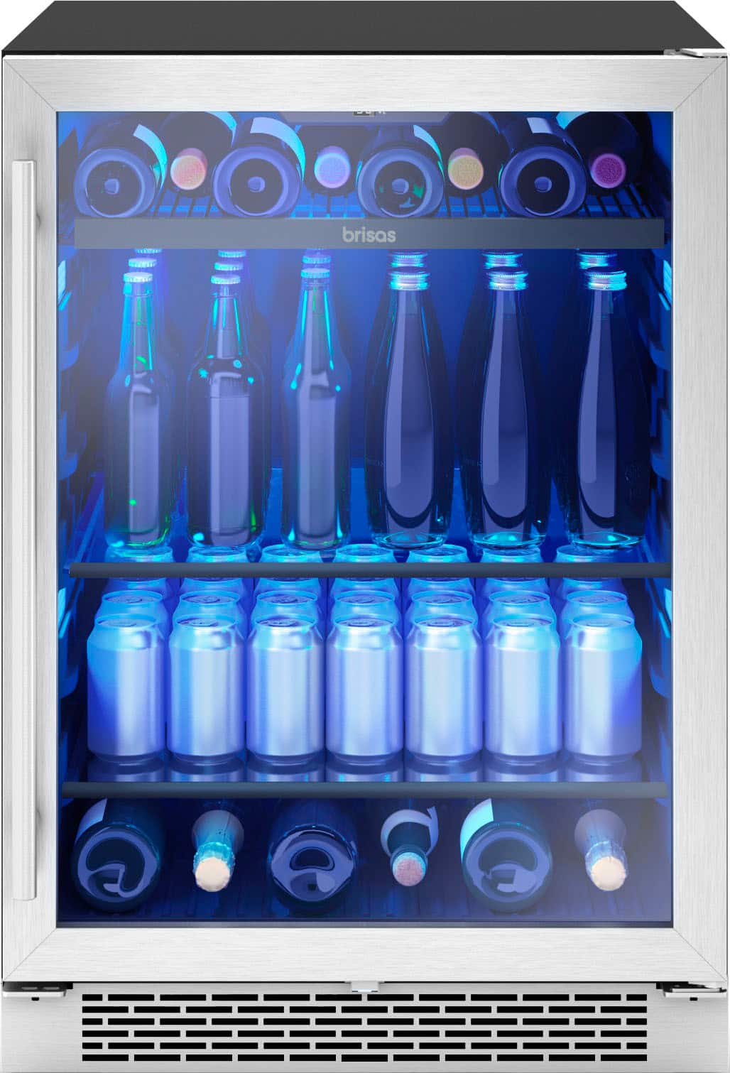 Zephyr - Brisas 24 in. 8-Bottle and 112-Can Single Zone Beverage Cooler - Stainless Steel product image