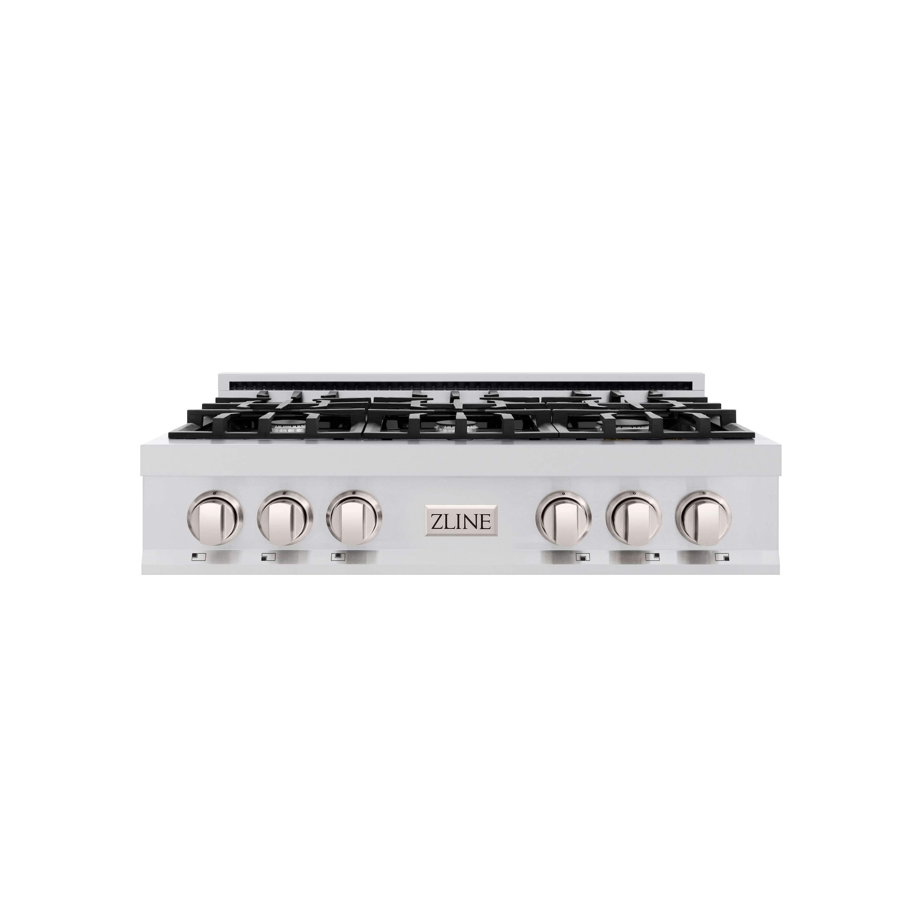 ZLINE - 36 in. Legacy Gas Rangetop with 6 Burners and Porcelain Cooktop in Stainless Steel (RT36) - Stainless Steel product…