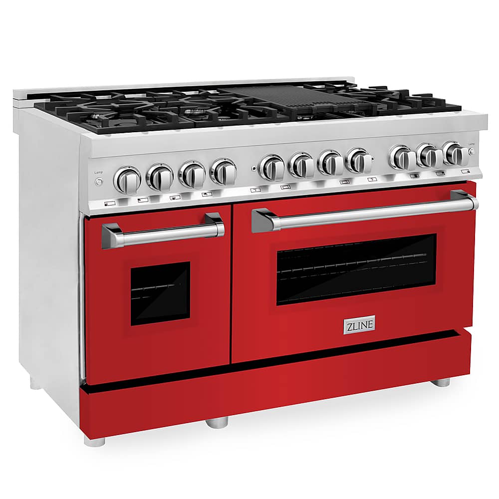 ZLINE - Professional 6 Cu. Ft. Freestanding Double Oven Dual Fuel Range - Matte Red product image