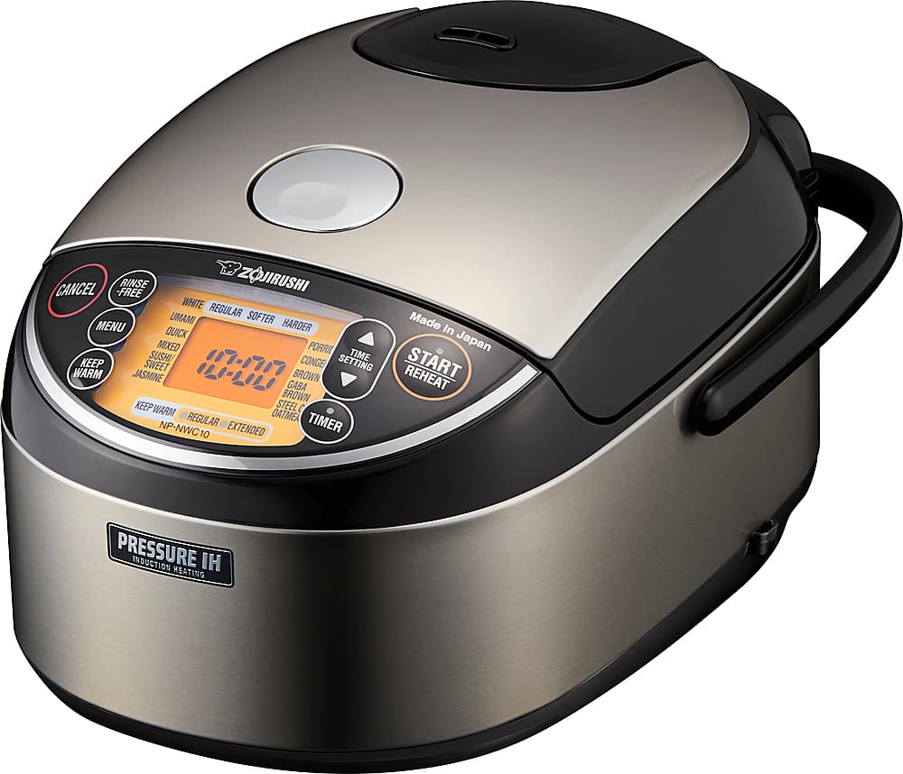 Zojirushi - 5.5 Cup Pressure Induction Heating Rice Cooker - Stainless Steel Black product image